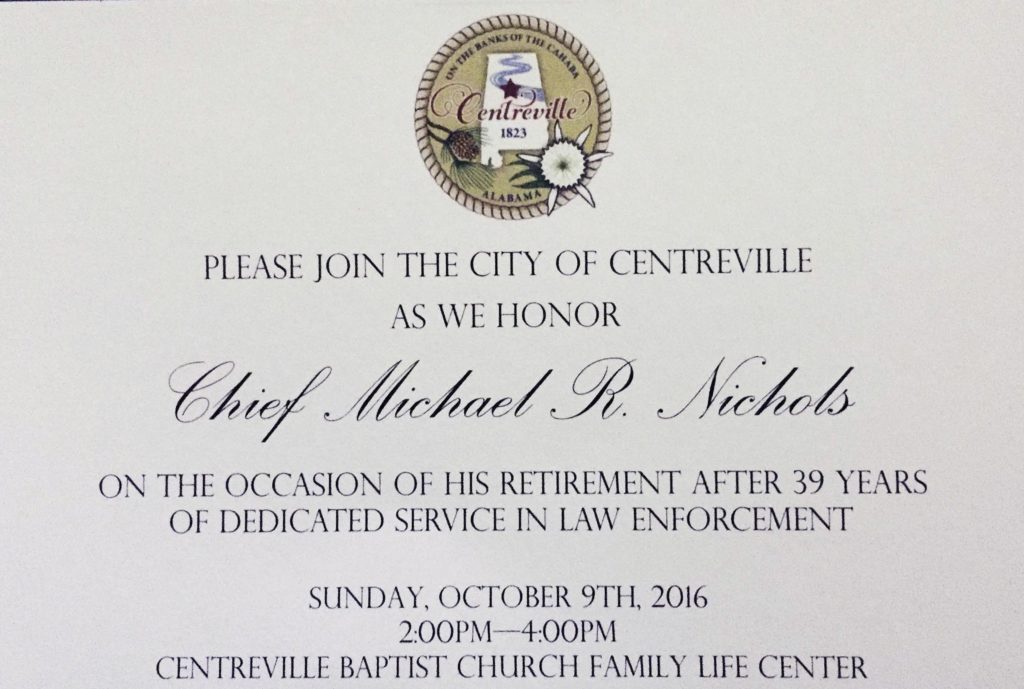 Centreville Police Chief To Retire The Bibb Voice
