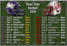 Home Town Football Schedule – 2018