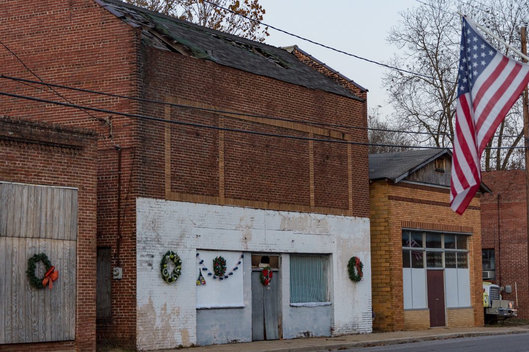 Old Movie Theater in West Blocton, Alabama.