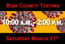 Drive-Thru COVID-19 Testing in Bibb County
